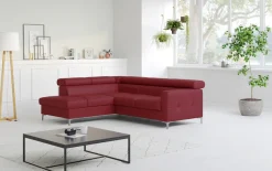 COTTA Ecksofa »Sammy L-Form« mit Kopfteilverstellung, wahlweise mit Schlaffunktion & Bettkasten