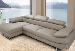 COTTA Ecksofa »Solution L-Form, B:286cm,modern mit Relaxarmlehne, Wellenunterfederung« mit Arm- & Kopfteilverstellung, wahlweise mit Schlaffunktion