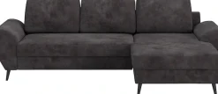 COTTA Ecksofa »Terra L-Form, B: 255cm, Top Sitzkomfort durchWellenunterfederung und« PUR-Schaum, optional mit Schlaffunktion, Liegefläche: 200x137cm