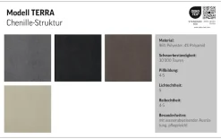 COTTA Ecksofa »Terra L-Form, B: 255cm, Top Sitzkomfort durchWellenunterfederung und« PUR-Schaum, optional mit Schlaffunktion, Liegefläche: 200x137cm