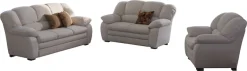 COTTA Polstergarnitur »Casino, 3tlg. Set, Sofa Wohnzimmer Garnitur, Wellenunterfederung« Set, 3 tlg. Sessel, 2-Sitzer, 2,5-Sitzer, hohe Rückenlehne