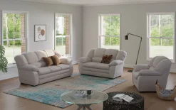 COTTA Polstergarnitur »Casino, 3tlg. Set, Sofa Wohnzimmer Garnitur, Wellenunterfederung« Set, 3 tlg. Sessel, 2-Sitzer, 2,5-Sitzer, hohe Rückenlehne