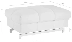 COTTA Polstergarnitur »Chef L-Form« Set,Set bestehend aus: Ecksofa mit Kopfteilverstellung & Hocker