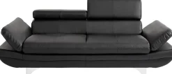 COTTA Polstergarnitur »Enterprise« Set,Set bestehend aus: 3-Sitzer mit Arm- & Kopfteilverstellung & Hocker