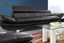 COTTA Polstergarnitur »Enterprise« Set,Set bestehend aus: 3-Sitzer mit Arm- & Kopfteilverstellung & Hocker
