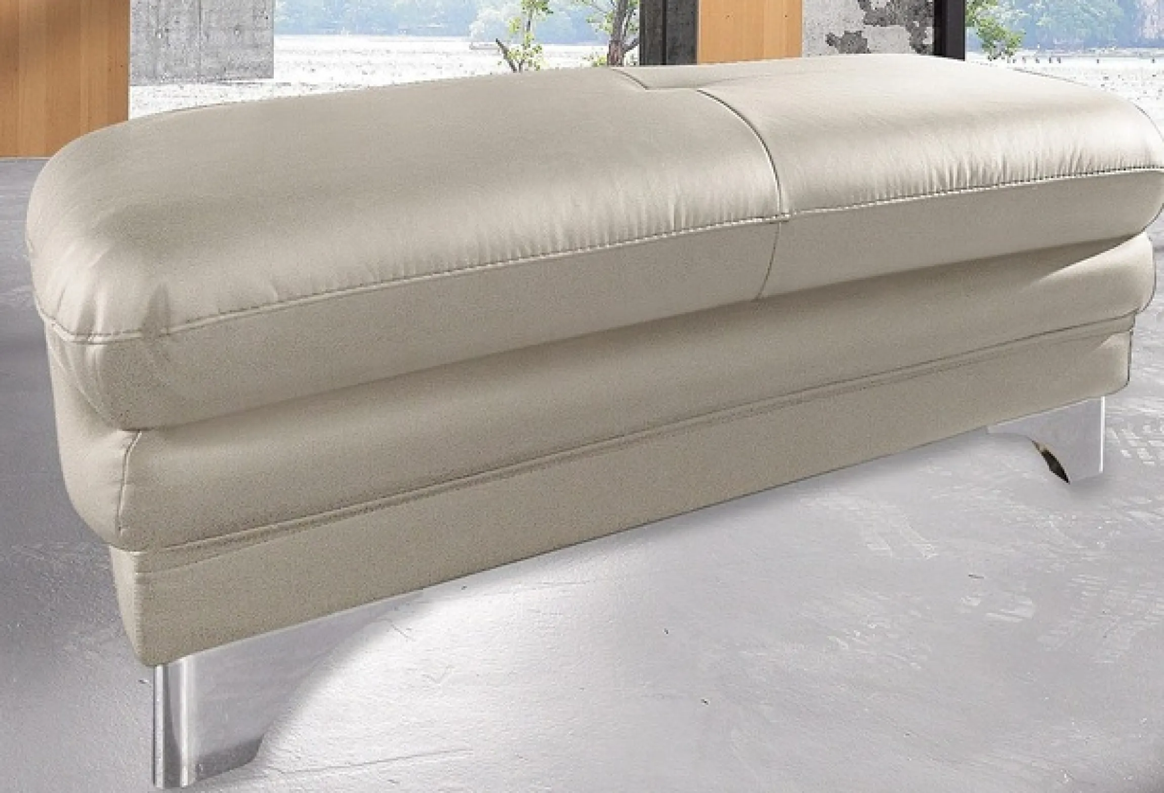 COTTA Polstergarnitur »Enterprise« Set,Set bestehend aus: 2-Sitzer mit Kopfteilverstellung & Hocker