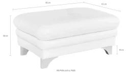 COTTA Polstergarnitur »Enterprise« Set,Set bestehend aus: 2-Sitzer mit Kopfteilverstellung & Hocker