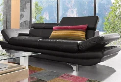 COTTA Polstergarnitur »Enterprise« Set,Set bestehend aus: 2-Sitzer mit Kopfteilverstellung & Hocker