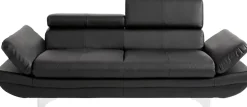 COTTA Polstergarnitur »Enterprise« Set,Set bestehend aus: 2-Sitzer mit Kopfteilverstellung & Hocker