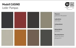 COTTA Polstergarnitur »Set Casino, klassische Wohnzimmergarnitur, Leder, Wellenunterfederung« Set, 3 tlg. Sessel, 2-Sitzer, 2,5-Sitzer, hohe Rückenlehne