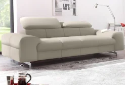 COTTA 3-Sitzer »Chef« Big-Sofa mit Kopfteilverstellung, edle Metallkufen