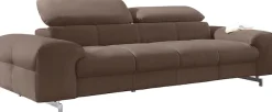 COTTA 3-Sitzer »Chef« Big-Sofa mit Kopfteilverstellung, edle Metallkufen