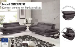 COTTA 2-Sitzer »Enterprise« Big-Sofa, mit Armteilverstellung & Kopfteilverstellung