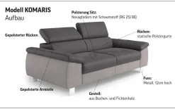 COTTA 3-Sitzer »Komaris, B: 193 cm« mit Kopfteilverstellung