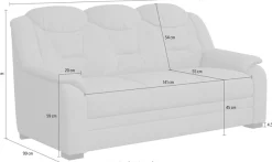 COTTA 3-Sitzer »Marcus« Sofa mit hoher Rückenlehne