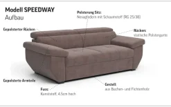 COTTA 2,5-Sitzer »Speedway« Big-Sofa mit Kopfteilverstellung