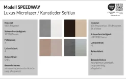 COTTA 2,5-Sitzer »Speedway« Big-Sofa mit Kopfteilverstellung