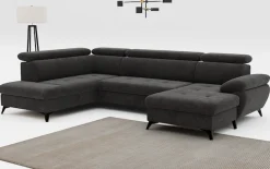 COTTA Wohnlandschaft »Hudson« mit Kopfteilverstellung, optional Schlaffunktion & Bettkasten