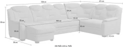 COTTA Wohnlandschaft »Marcus U-Form« wahlweise mit Schlaffunktion & Stauraum