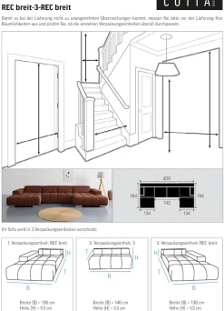 COTTA Wohnlandschaft »Orion U-Form, B: 400 cm« Kopfteilverstellung & 4 Kissen, optional elektr. Sitztiefenverstellung