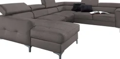 COTTA Wohnlandschaft »Sammy U-Form, B: 304 cm« Kopfteilverstellung, optional Schlaffunktion & Bettkasten