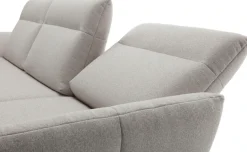 Creation BY ROLF BENZ Ecksofa »CR.460 Designsofa, verstellbare Rückenlehne, hochwertig & bequem« Sockel in Nussbaum, Winkelfüße in Umbragrau, Breite 298 cm