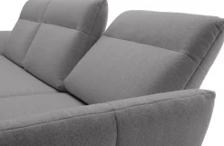 Creation BY ROLF BENZ Ecksofa »CR.460 Designsofa mit erstklassigem Sitzkomfort« Sockel in Nussbaum, Winkelfüße in Umbragrau, Breite 338 cm