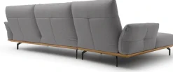 Creation BY ROLF BENZ Ecksofa »CR.460 Designsofa mit erstklassigem Sitzkomfort« Sockel in Nussbaum, Winkelfüße in Umbragrau, Breite 338 cm