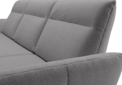 Creation BY ROLF BENZ Ecksofa »CR.460 Designsofa mit erstklassigem Sitzkomfort« Sockel in Nussbaum, Winkelfüße in Umbragrau, Breite 338 cm