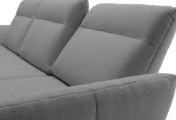 Creation BY ROLF BENZ Ecksofa »CR.460 Designsofa mit erstklassigem Sitzkomfort« Sockel in Nussbaum, Winkelfüße in Umbragrau, Breite 338 cm