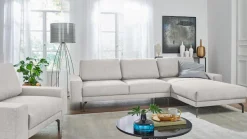 Creation BY ROLF BENZ Ecksofa »CR.450, Designecksofa, Polsterecke, Breite 294cm, L-Form« Armlehne breit und niedrig, Alugussfüße in umbragrau, Breite 294 cm