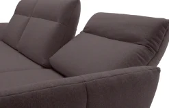 Creation BY ROLF BENZ Ecksofa »CR.460 Designsofa mit verstellbarer Rückenlehne, hochwertig & bequem« Sockel in Eiche, Alugussfüße in umbragrau, Breite 298 cm