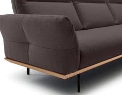 Creation BY ROLF BENZ Ecksofa »CR.460 Designsofa mit verstellbarer Rückenlehne, hochwertig & bequem« Sockel in Eiche, Alugussfüße in umbragrau, Breite 298 cm