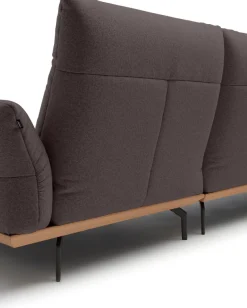 Creation BY ROLF BENZ Ecksofa »CR.460 Designsofa mit verstellbarer Rückenlehne, hochwertig & bequem« Sockel in Eiche, Alugussfüße in umbragrau, Breite 298 cm