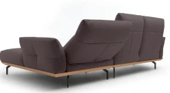 Creation BY ROLF BENZ Ecksofa »CR.460 Designsofa mit verstellbarer Rückenlehne, hochwertig & bequem« Sockel in Eiche, Alugussfüße in umbragrau, Breite 298 cm