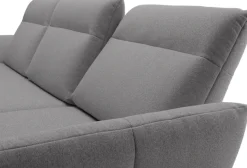 Creation BY ROLF BENZ Ecksofa »CR.460, Design-Sofa der Extraklasse, verstellbare Rückenlehne, L-Form« Sockel in Eiche, Winkelfüße in Umbragrau, Breite 338 cm
