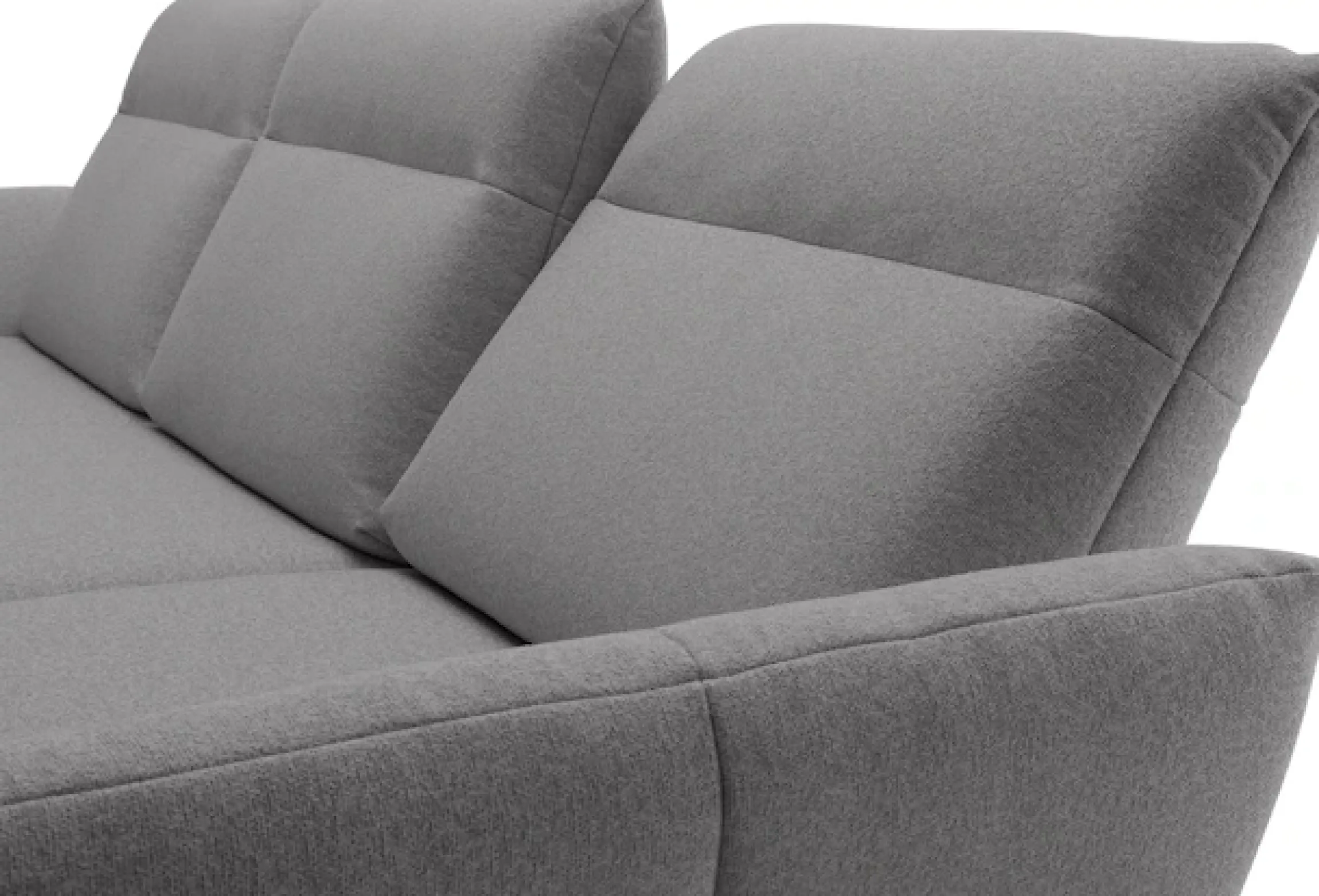 Creation BY ROLF BENZ Ecksofa »CR.460, Design-Sofa der Extraklasse, verstellbare Rückenlehne, L-Form« Sockel in Eiche, Winkelfüße in Umbragrau, Breite 338 cm