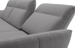 Creation BY ROLF BENZ Ecksofa »CR.460, Design-Sofa der Extraklasse, verstellbare Rückenlehne, L-Form« Sockel in Eiche, Winkelfüße in Umbragrau, Breite 338 cm