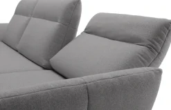 Creation BY ROLF BENZ Ecksofa »CR.460, Design-Sofa der Extraklasse, verstellbare Rückenlehne, L-Form« Sockel in Eiche, Winkelfüße in Umbragrau, Breite 338 cm