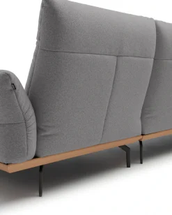 Creation BY ROLF BENZ Ecksofa »CR.460, Design-Sofa der Extraklasse, verstellbare Rückenlehne, L-Form« Sockel in Eiche, Winkelfüße in Umbragrau, Breite 338 cm