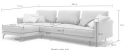 Creation BY ROLF BENZ Ecksofa »CR.414, Designecksofa, Polsterecke, Breite 300cm, L-Form« wahlweise aus feinstem Rindsleder oder hochwertigem Chenille