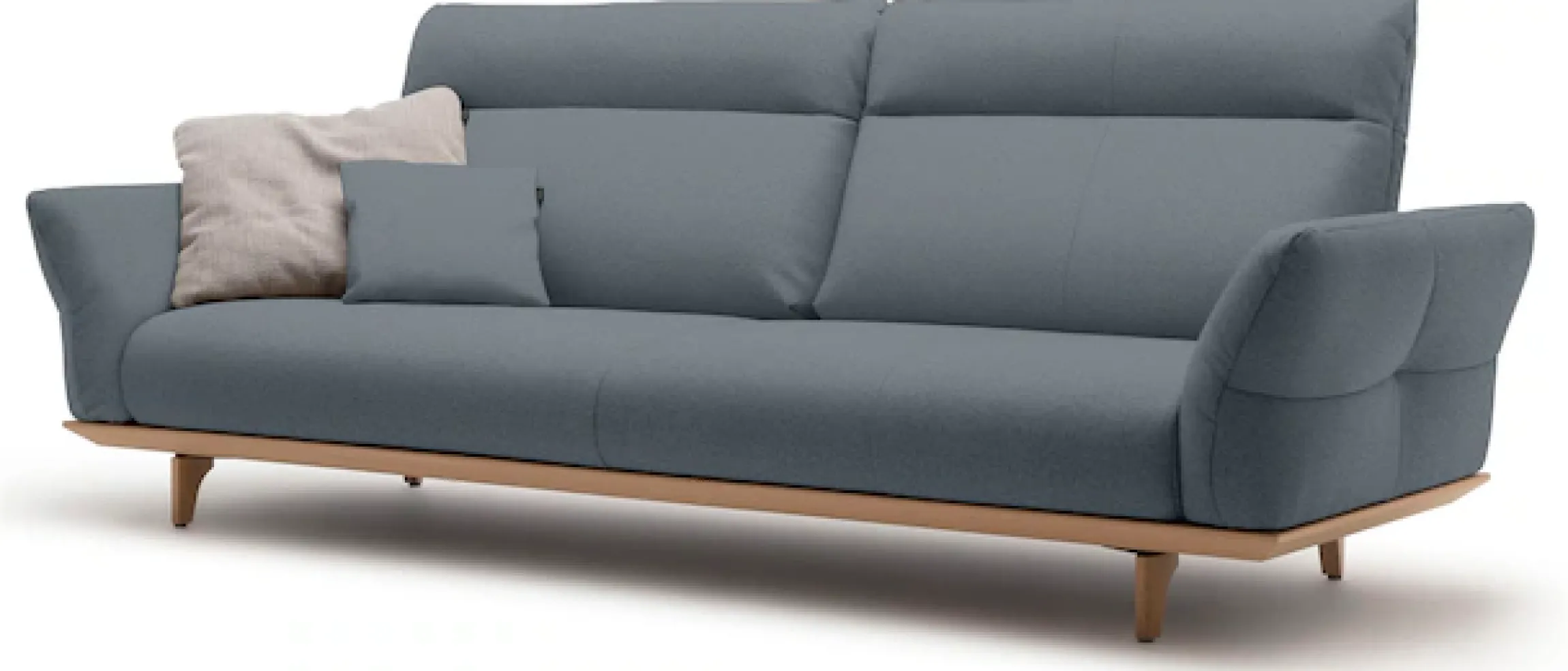 Creation BY ROLF BENZ 4-Sitzer »CR.460 Designsofa, erstklassiger Sitzkomfort, verst. Rückenlehne« Sockel in Eiche, Füße Eiche natur, Breite 248 cm