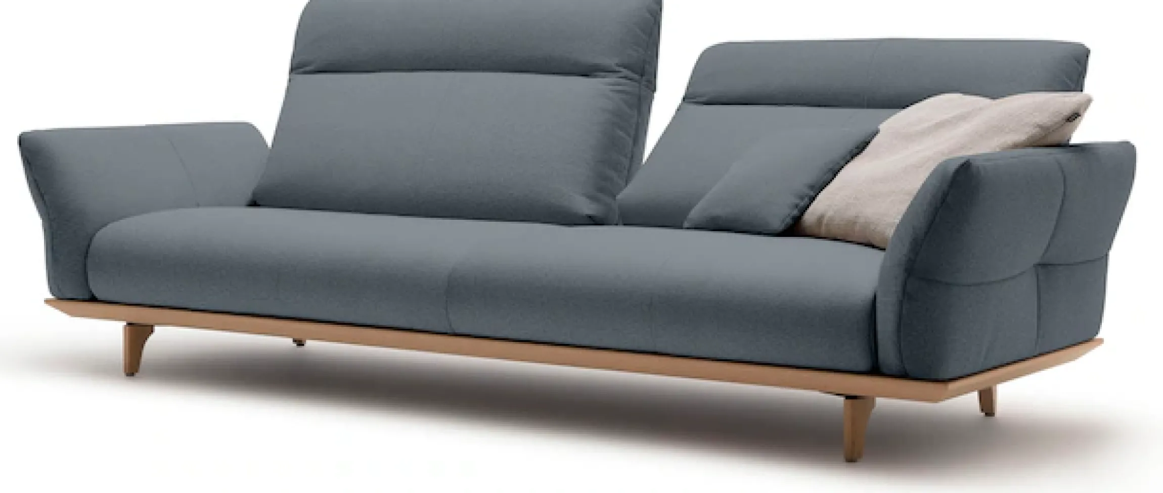 Creation BY ROLF BENZ 4-Sitzer »CR.460 Designsofa, erstklassiger Sitzkomfort, verst. Rückenlehne« Sockel in Eiche, Füße Eiche natur, Breite 248 cm