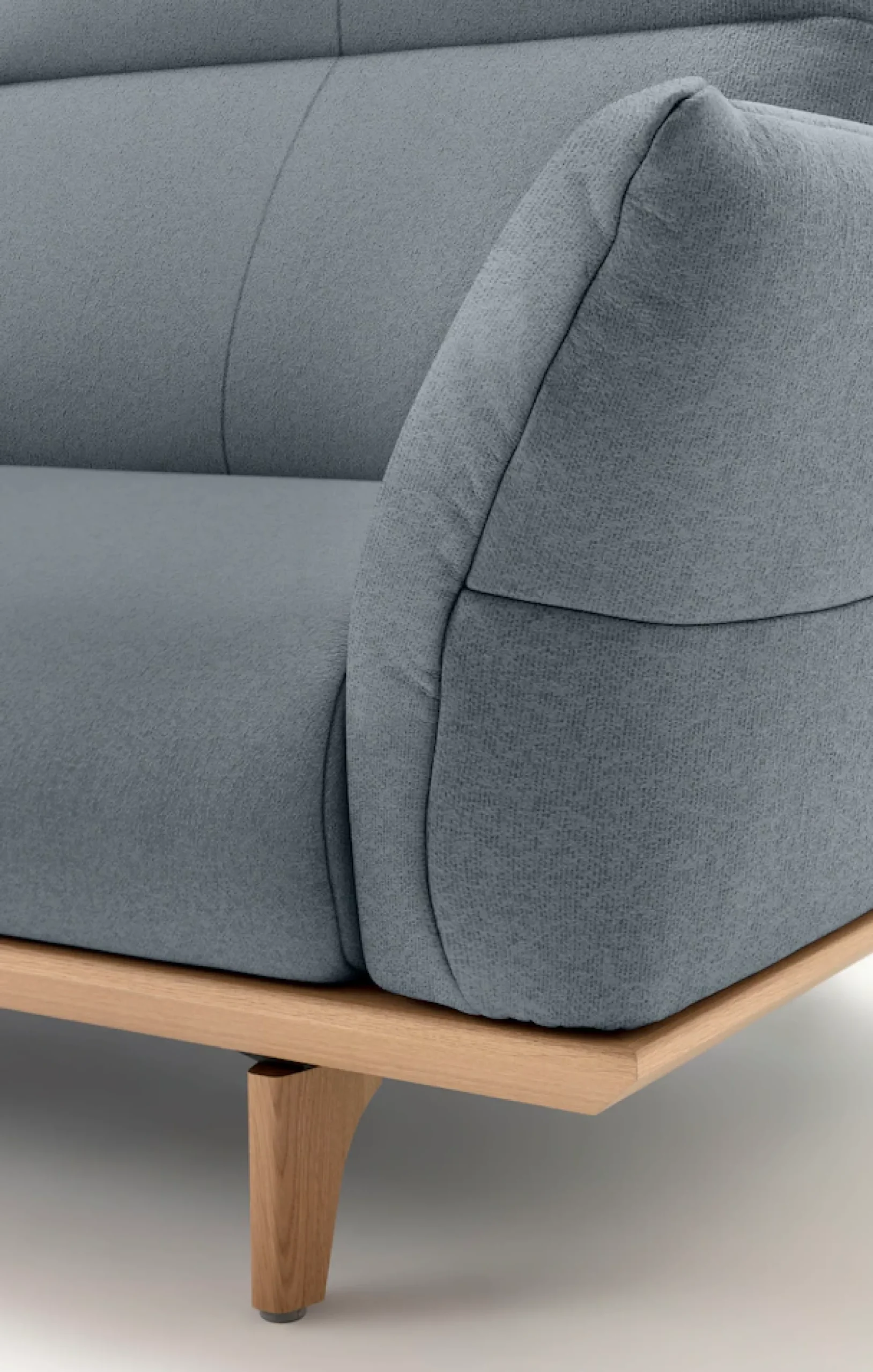 Creation BY ROLF BENZ 4-Sitzer »CR.460 Designsofa, erstklassiger Sitzkomfort, verst. Rückenlehne« Sockel in Eiche, Füße Eiche natur, Breite 248 cm