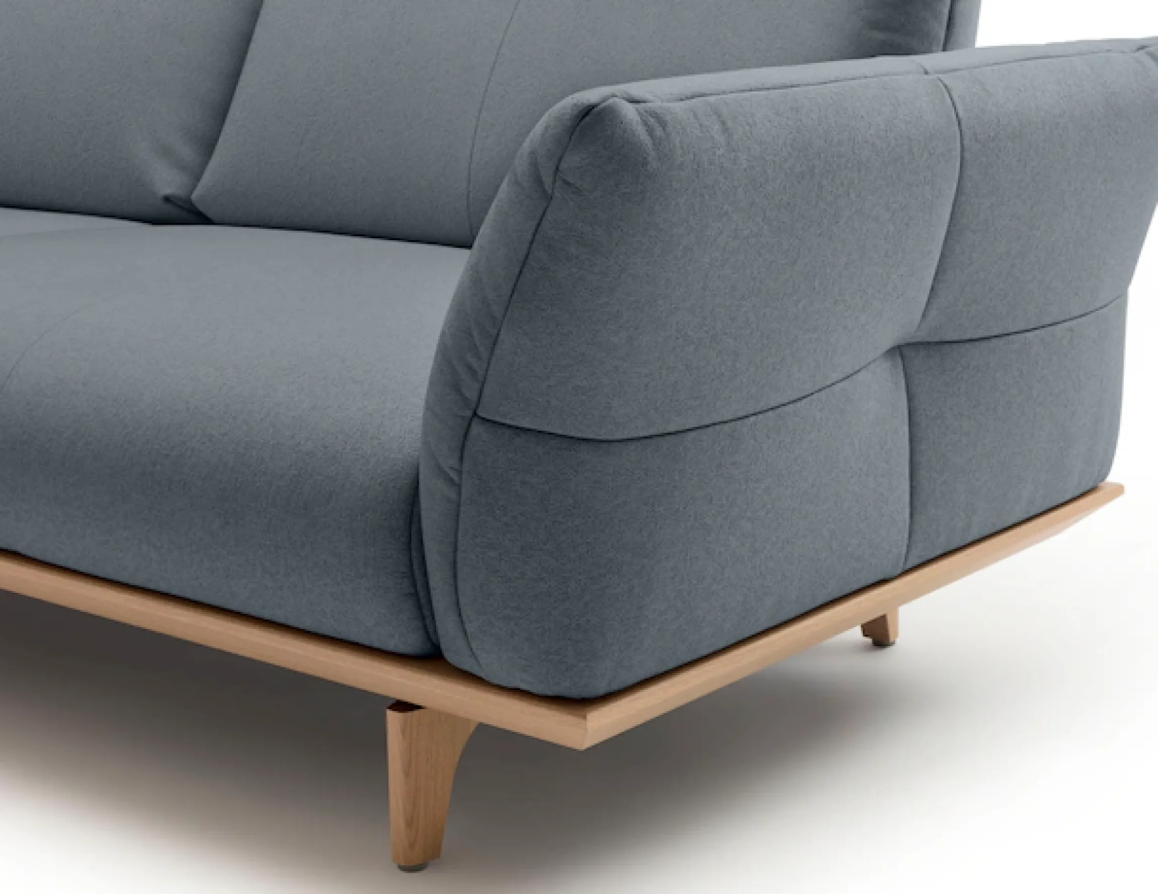 Creation BY ROLF BENZ 4-Sitzer »CR.460 Designsofa, erstklassiger Sitzkomfort, verst. Rückenlehne« Sockel in Eiche, Füße Eiche natur, Breite 248 cm