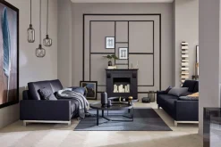 Creation BY ROLF BENZ 3-Sitzer »CR.450, Designsofa, Loungesofa« Armlehne niedrig, Fuß chromfarben glänzend, Breite 204 cm