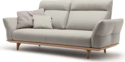 Creation BY ROLF BENZ 3-Sitzer »CR.460, Designsofa mit verstellbarer Rückenlehne, extra bequem,« Sockel in Eiche, Füße Eiche natur, Breite 208 cm