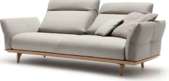 Creation BY ROLF BENZ 3-Sitzer »CR.460, Designsofa mit verstellbarer Rückenlehne, extra bequem,« Sockel in Eiche, Füße Eiche natur, Breite 208 cm