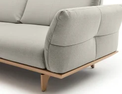 Creation BY ROLF BENZ 3-Sitzer »CR.460, Designsofa mit verstellbarer Rückenlehne, extra bequem,« Sockel in Eiche, Füße Eiche natur, Breite 208 cm