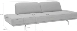 Creation BY ROLF BENZ 3-Sitzer »CR.420, Designsofa, Loungesofa« in 2 Qualitäten, Holzrahmen in Eiche Natur oder Nußbaum, Breite 232 cm